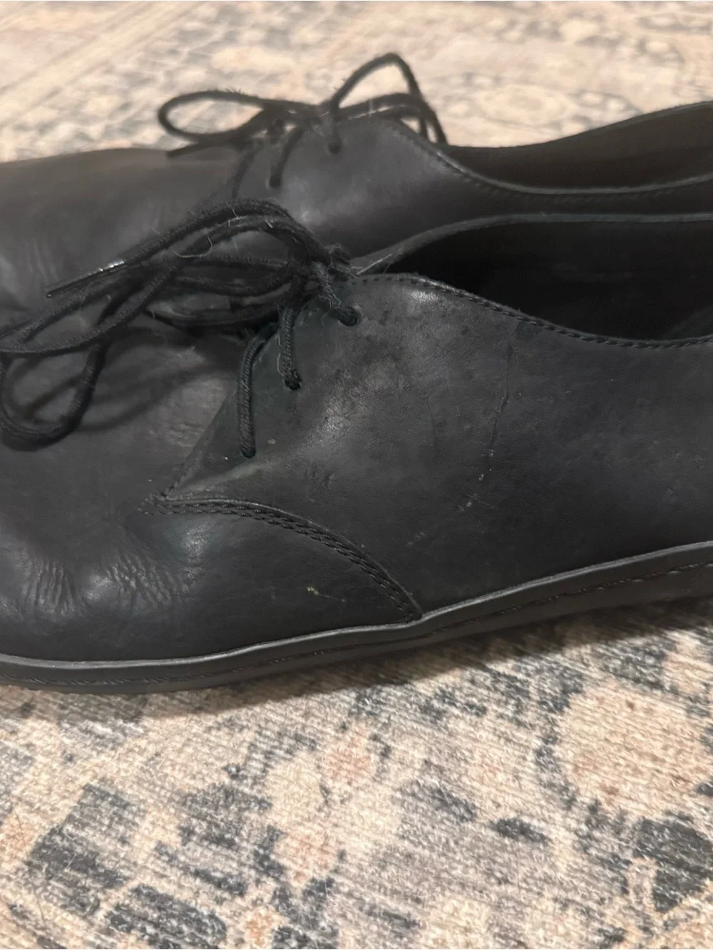 Vivobarefoot RA IV Men's Black Lace-Up Leather Shoes